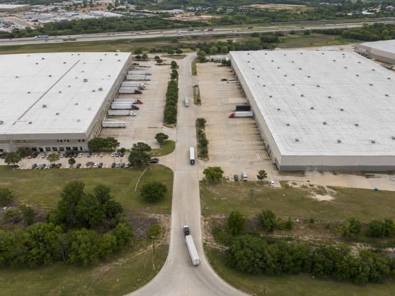 alta survey shared industrial access houston texas | Houston Land Surveyor ALTA Survey showing shared truck access driveway between industrial properties in Houston Texas